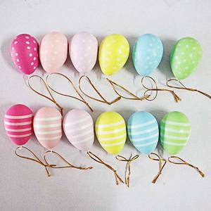 Ensemble de 12 ou 24 œufs de <span class=keywords><strong>Pâques</strong></span> réalistes en coquille d'œuf de 6 cm, en sachet, pour la peinture en kiosque de <span class=keywords><strong>maternelle</strong></span>, jouets peints à la main - Product Image 2