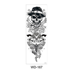 <span class=keywords><strong>Manga</strong></span> de tatuaje temporal personalizada al por mayor para hombres y mujeres calavera serpiente Geisha flor impermeable brazo completo tatuaje pegatina - Product Image 6