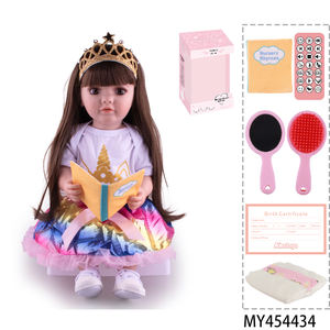 <span class=keywords><strong>Muñeca</strong></span> Bebé Eléctrica de Silicona Realista, Juguete Reborn <span class=keywords><strong>para</strong></span> Niña, <span class=keywords><strong>Muñeca</strong></span> de Moda <span class=keywords><strong>con</strong></span> Libro de Tela, Control Remoto, Peine y Pañal - Product Image 2