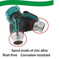 Raccord fileté double union de type Y standard US, vanne à boisseau sphérique pour tuyau d'arrosage de jardin, raccord rapide à deux voies pour irrigation