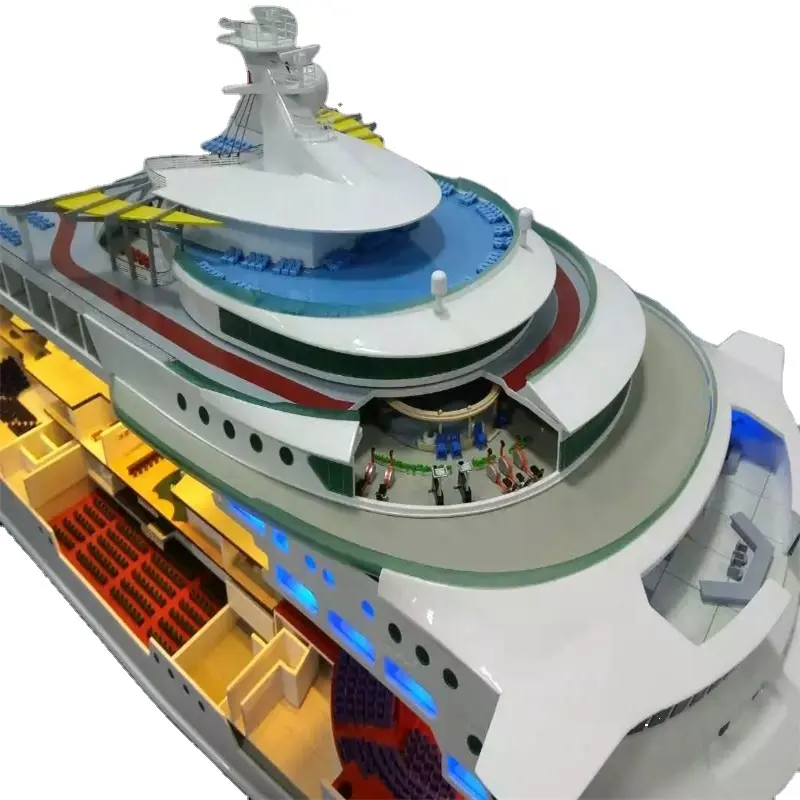 Luxury cruise ship scale model making professional 3D luxury liner boat physical model factory