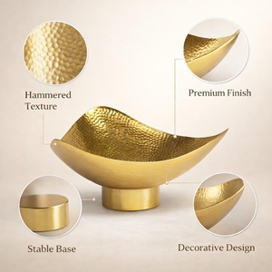 Cuenco Decorativo Portátil de Hierro Hecho a Mano de la Mejor Calidad para Uso en el Hogar, Hoteles y Restaurantes - Product Image 2