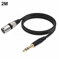 Câble audio TRS mâle 6,35 mm (1/4 pouce) vers XLR mâle 3 broches, plaqué or, blindé, 1m 2m 3m 5m 10m pour microphone et table de mixage