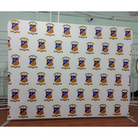 Cadres d'affichage en tissu tricoté en aluminium pour photomaton portable avec logo personnalisé pour les salons professionnels en intérieur/extérieur