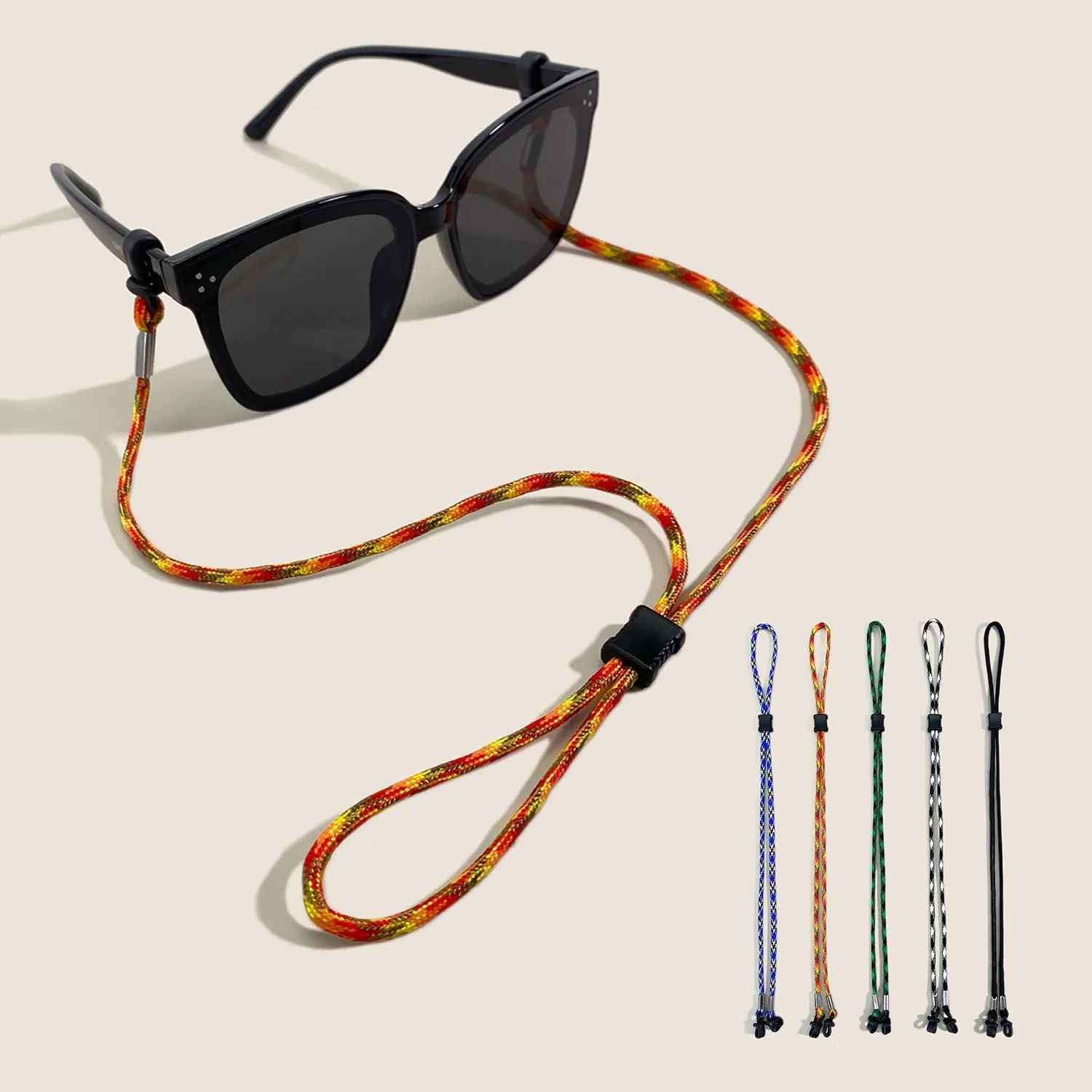 Correa para gafas de sol deportivas y cordón para gafas alrededor del cuello, cuerda ajustable para gafas, cordón para gafas, correa para soporte para gafas