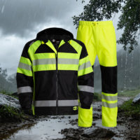 JIADE Nouvelle Tendance Combinaison de Travail Durable pour Hommes EN ISO 20471 Haute Visibilité Imperméable