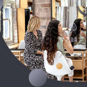 Vercon Smart Barber Mirror Salon AI Hairstyle Color Try-on Mise à jour automatique Écran 21.5 pouces Éclairage LED Bluetooth 600*800mm - Product Image 2