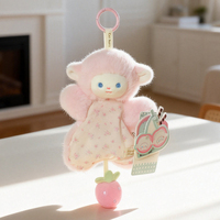 Porte-clés en peluche mignon et apaisant en forme de mouton, jouet anti-stress, idéal comme cadeau d'anniversaire