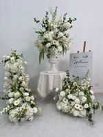 W-D058 Nouvelle Boule de Fleurs Artificielles, Centre de Table pour Mariage, Décoration d'Allée, Boule Florale pour Mariage