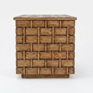 Organisateur de vêtements en bois tressé moderne, capacité 5-10 kg, design pliable et empilable, 1 couche - Product Image 1