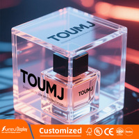 Boîte en acrylique de taille personnalisée en gros pour l'affichage de parfum Boîte en acrylique transparente avec couvercle