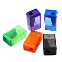 Taille-crayon manuel coloré BECOL, taille-crayon en plastique portable à un seul trou, mignon pour les enfants