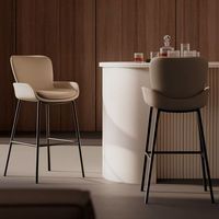 Tabourets de bar contemporains élégants, tabourets de bar en cuir PU de qualité supérieure pour îlot de cuisine, bar à domicile et café