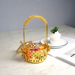 Cesta de Frutas Metálica de Lujo Retro, Elegante y Delicada, para Té de la Tarde, Mesa de Postres, Bandeja para Frutas y Pasteles - Product Image 3