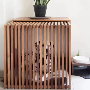 Gabbia per Cani in Legno Puro per Interni, Recinto in Legno Massiccio per Cani di Piccola e Media Taglia, Cuccia per Cani - Product Image 2