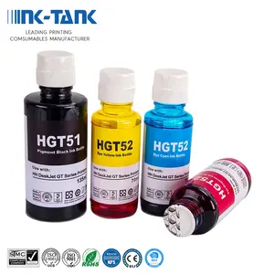 Tinta-tanque gt 51 52 53xl gt51 gt52, compatível com garrafa a a granel de cor, recarga de tinta tinta para impressora hp deskjet 5810 5820 415