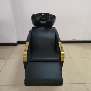 Sillón de Lavado de Cabello Reclinable Moderno de Lujo con Lavabo Metálico para Salón de Belleza, Barbería y Peluquería - Product Image 2