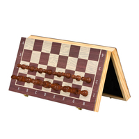 QISHOU - Juego de Ajedrez Magnético de Madera de Palisandro de 39 cm, Caja Plegable, Duradera, de Lujo, para Viajes, Ecológica, Educativa, Juego de Estrategia