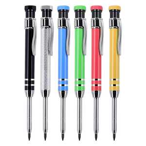 Crayon de charpentier à pointe longue en métal pour trous profonds, stylo de marquage durable, crayon de <span class=keywords><strong>dessin</strong></span> professionnel pour l'ingénierie, crayon de charpentier - Product Image 5