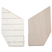 Parquet en bois d'ingénierie à motif Pentagon en chêne miel, système de pose par clic T&G pour une pose facile en DIY