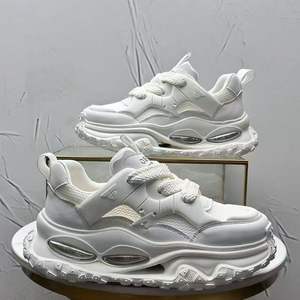 2025 New <b>Mens</b> Sports Running <b>Shoes</b> <b>Breathable</b> Thick Sole Air Cushion Soft Slip Resistant Height Increase Trendy - Product Image 3