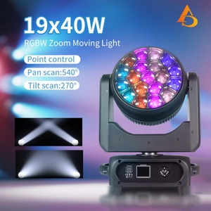 AICPOSE - Luz Móvil Profesional para Escenarios, Tipo Ojo de Abeja, con Zoom, para Conciertos y Discotecas, Luz Móvil LED de 19 x 40 W - Product Image 3
