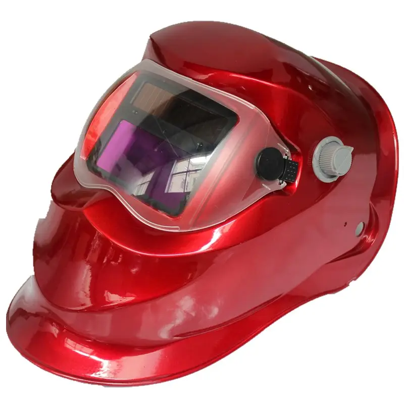 Masques de soudage personnalisés à énergie solaire à assombrissement automatique de couleur rouge UNK
