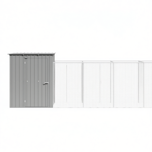 Light Grey Galvanized Steel Dog House 65 X 420 X 71 In Durable Outdoor Pet Shelter For <b>Large</b> Dogs - Product Image 1