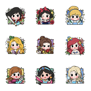 Drofe Q706 dibujos animados princesa pintura por números kits DIY pintura al óleo para niños 20x20cm lienzo pintura al por mayor - Product Image 2