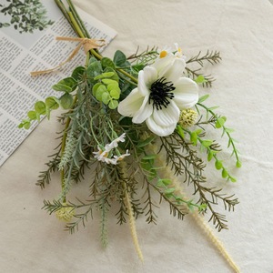 Fleurs artificielles Tula Camélia en tissu tissé plastique Décoration intérieure Bouquet de mariage Décoration murale CF01254A - Product Image 3