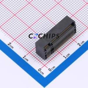 X1302WVS-67FB-LPV01 Hard Drive Connector (SAS/SATA/M.2) SMD Connector M.2-B Key Female 67P Horizontal Mount - Product Image 1