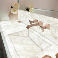 Comptoir de salle de bain en travertin résistant à la chaleur Tostone Premium, lavabo pour salle de bain, salon, villa, design intérieur