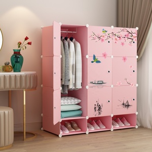 Organisateur de rangement pliable convertible pour vêtements avec 9 compartiments et 1 <span class=keywords><strong>tringle</strong></span> suspendue pour meubles de chambre d'appartement - Product Image 2