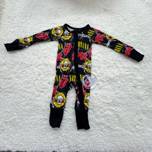 Gizemli Kutu Bebek Bambu Pijama İlkbahar Hayvan Desenli Toptan Batı Tarzı Kısa Kollu Rastgele Beden ve Renk Fermuarlı Çocuklar İçin - Product Image 1
