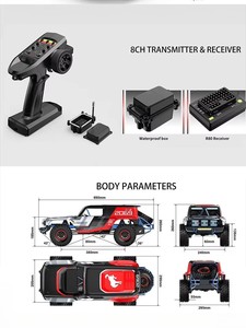 Coche RC MJX H8P 1/8 Bronco R con Licencia, Todoterreno 4x4 con Motor sin Escobillas, ESC de 80A, 3S, Aleación de Aluminio, Vehículo Todoterreno a Control Remoto - Product Image 4