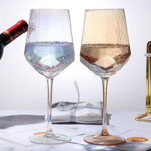 Hammered Crystal Wine Glass 301-400ml Lead Free For Cocktail Party - Product Image 3