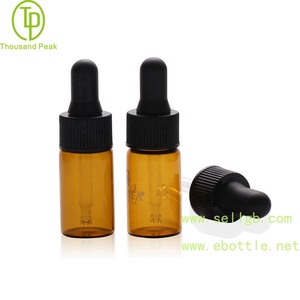 Flacon compte-gouttes en verre à vis ambré de <span class=keywords><strong>TP</strong></span>-2-08 2.5ml 3m avec anneau compte-gouttes en aluminium et compte-gouttes pour essence de sérum <span class=keywords><strong>Mini</strong></span> Volume - Product Image 1