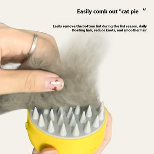 Vente en gros, brosse de bain en plastique écologique à un bouton, peigne à poils anti-mouche pour chats, chiens, fournisseur de fournitures pour animaux de compagnie fabriqués - Product Image 3