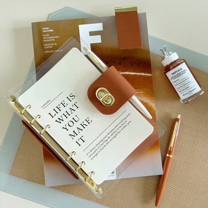 Biểu Tượng Tùy Chỉnh A5 Nhẫn Chất Kết Dính Máy Tính Xách Tay Chất Lượng Cao Trong Suốt PVC Dễ Thương Mềm Kế Hoạch Tạp Chí Nhật Ký Notepad Cho Phụ Nữ Cô Gái Trường - Product Image 2