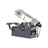 LOGINFLY Scie à ruban pour métaux semi-automatique Mini machine de découpe horizontale de bureau Machine de découpe d'angle rotative 45 degrés