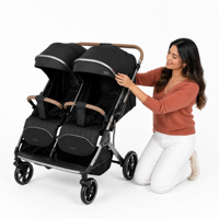 Poussette double légère et compacte Kidilo avec capote réglable – Confort pour les voyages, nouveau-nés, extérieur et intérieur, utilisation facile