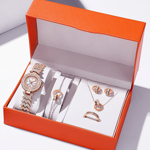 Coffret cadeau de montre pour femme avec incrustation de diamants, ensemble de montres à quartz luxueux et polyvalent, directement vendu par les fabricants - Product Image 3