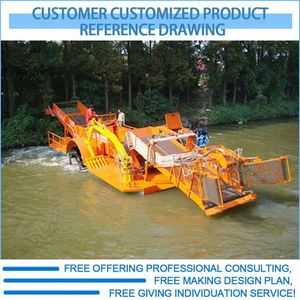 Cosechadora de Maleza Acuática Totalmente Automática para la Limpieza de Vías Navegables, Recolección de Cañas, Basura Flotante <span class=keywords><strong>y</strong></span> Plantas Acuáticas - Product Image 6