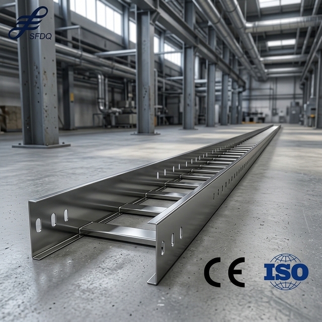 Certified Galvanized Stainless Steel Aluminum Solar Cable Tray Systems Ladder Type Solar Cable Tray