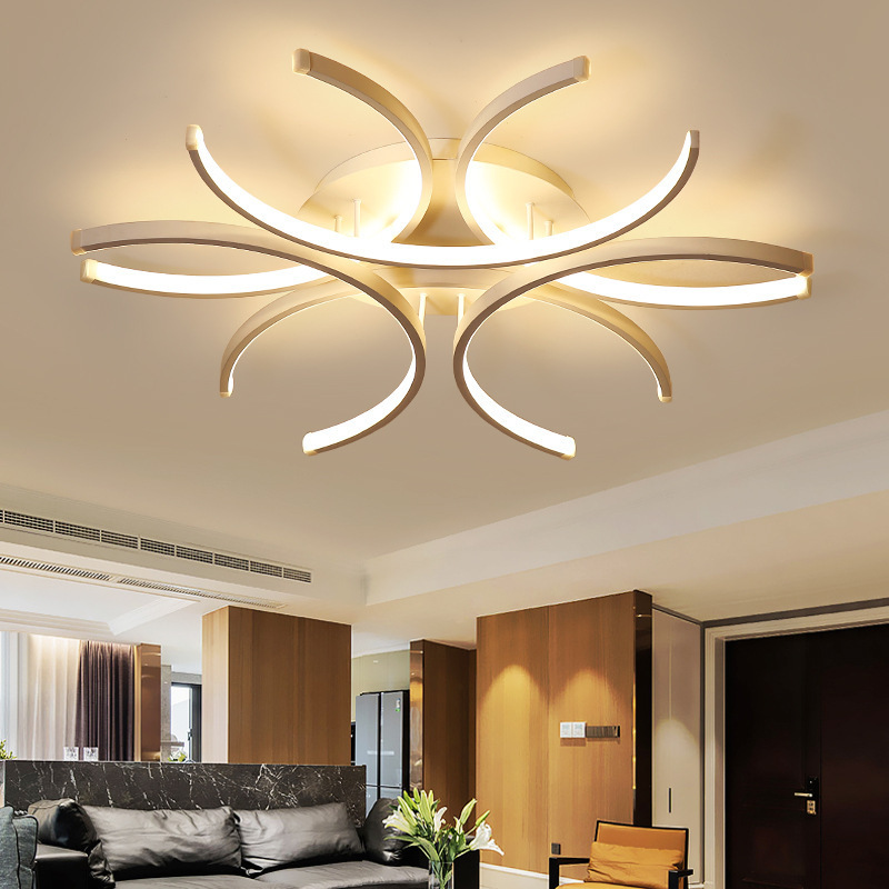 Modern LED Ceiling Lamp With Remote Control Acrylic Living Room Bedroom Kitchen Home Indoor Chandelier