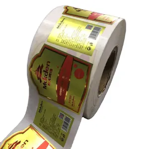 Étiquettes adhésives de qualité supérieure avec logo personnalisé pour <span class=keywords><strong>bouteille</strong></span> de bière, tissu imperméable, métallique, 1 pièce - Product Image 1