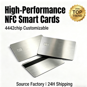 Cartes de crédit métalliques vierges personnalisées à bande magnétique, gravure laser de luxe, technologie NFC, mini-étiquette, puce 1K - Product Image 4