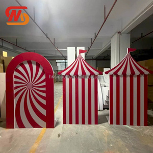 SMOOTH Party Supplies Red Circus <b>Backdrop</b> Carnival Night Theme <b>Backdrop</b> Baby Shower Decorations for Wedding - Product Image 1