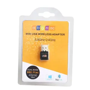 Mini adaptateur wifi USB 5G à double bande 600 mb/s, récepteur externe sans fil américain, RTL8811CU