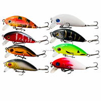 Leurre de pêche flottant 5 cm 4,2 g, crankbait de surface, 8 couleurs, appât artificiel dur pour poissons d'eau salée, logo personnalisé OEM, directement de l'usine